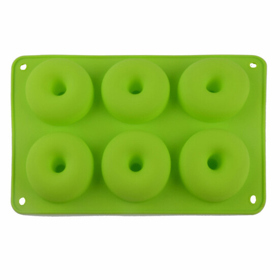 Форма силиконовая 6 яч. 27,4х17,6х2,3 см Ø 7,2 см 1 шт. Салатовый