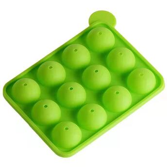 Форма силиконовая Шар для льда 12 яч. 17,5х13,5 см Ø 3,7 см 1 шт. Салатовый