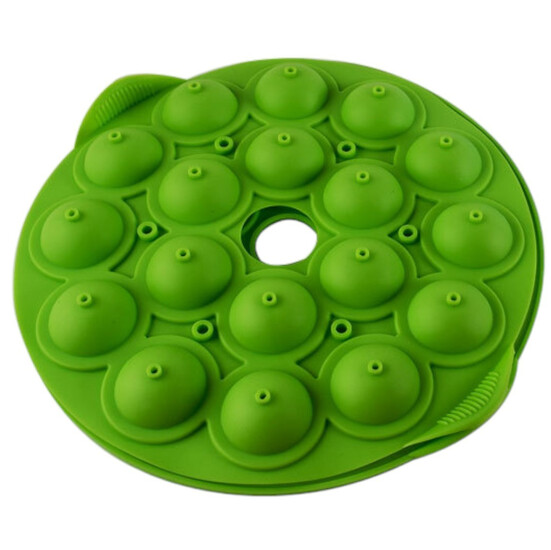 Форма силиконовая Круглая 18 яч. 26,5х25 см Ø 4 см 1 шт. Салатовый