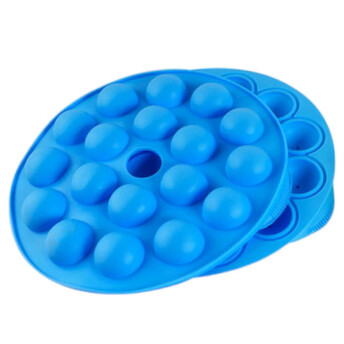 Форма силиконовая Круглая 18 яч. 26,5х25 см Ø 4 см 1 шт. Голубой