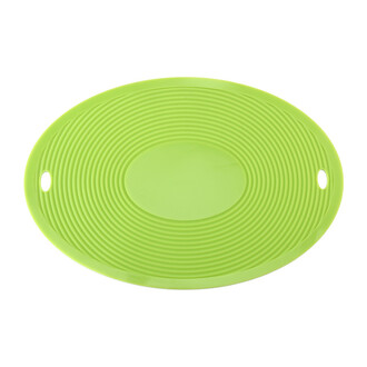 Подставка под горячее Овальная силиконовая 31х21х0,2 см 1 шт. Салатовый