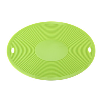 Подставка под горячее Овальная силиконовая 31х21х0,2 см 1 шт. Салатовый