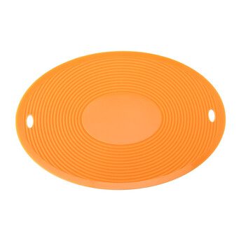 Подставка под горячее Овальная силиконовая 31х21х0,2 см 1 шт. Оранжевый