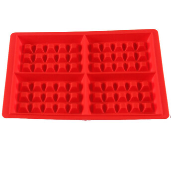 Форма силиконовая 4 вафли 28х18,5х1,6 см Ø 8х12,2 см 1 шт. Красный
