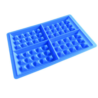 Форма силиконовая 4 вафли 28х18,5х1,6 см Ø 8х12,2 см 1 шт. Голубой