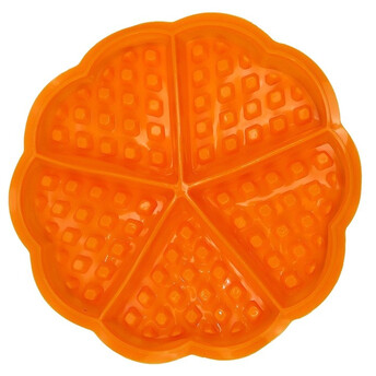 Форма силиконовая 5 вафлей 17,5х1,5 см Ø 7х8,8 см 1 шт. Оранжевый