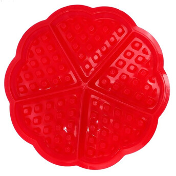 Форма силиконовая 5 вафлей 17,5х1,5 см Ø 7х8,8 см 1 шт. Красный