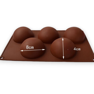 Форма силиконовая 30х17 см 5 Моти Ø 4х8 см 1 шт. Коричневый
