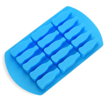 Форма Бутылка 15 яч. силиконовая 18х10х1,3 см 1 шт. Голубой