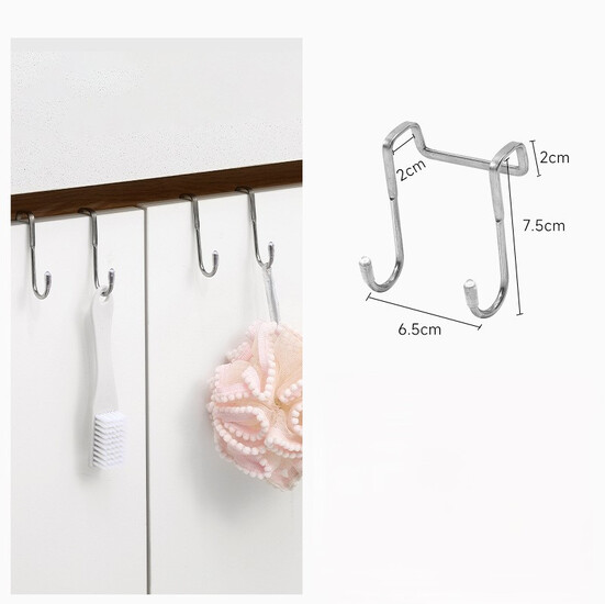 Крючки 2 шт. для кухонного шкафа 6,5х7,5х2 см 1 шт. Платина