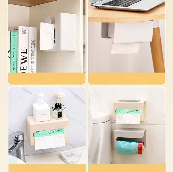 Короб для салфеток органайзер настенный 15,8х12х8 см 1 шт. Серый