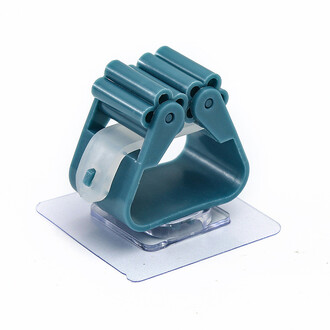 Настенный держатель органайзер для уборочного инвентаря 5,7х5х3 см 1 шт. Синий темный