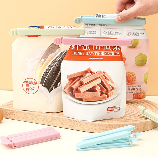 Зажимы для пакетов 12х1,3 см 5 шт. Голубой