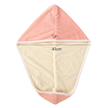 Чалма двусторонняя из микрофибры 63х24 см 1 шт. Кремовый/Персиковый