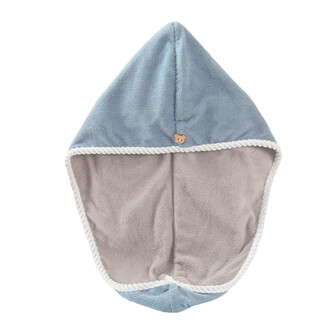 Чалма двусторонняя из микрофибры 63х24 см 1 шт. Синий/Серый