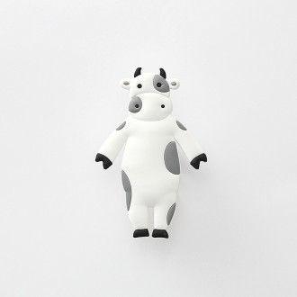 Крючок декоративный Коровка 11,3х7,5 см 1 шт. Белый