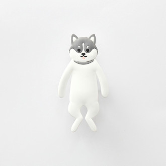 Крючок декоративный Собачка 12,2х6,3 см 1 шт. Белый