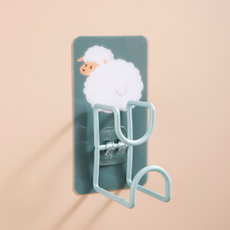 Настенный крючок Овечка органайзер 12,5х6,5х6 см 1 шт. Бирюзовый