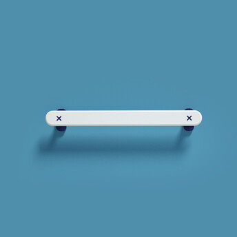 Держатель для полотенец настенный 41,8х3,2х5 см 1 шт. Белый