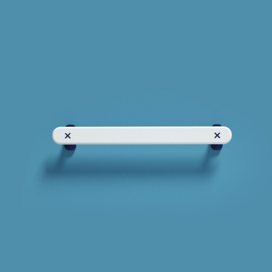 Держатель для полотенец настенный 41,8х3,2х5 см 1 шт. Белый