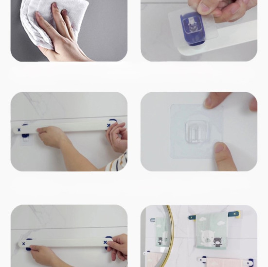 Держатель для полотенец настенный 41,8х3,2х5 см 1 шт. Белый