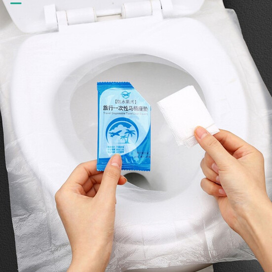 Одноразовое сидение для унитаза 40х48 см 1 шт. Белый