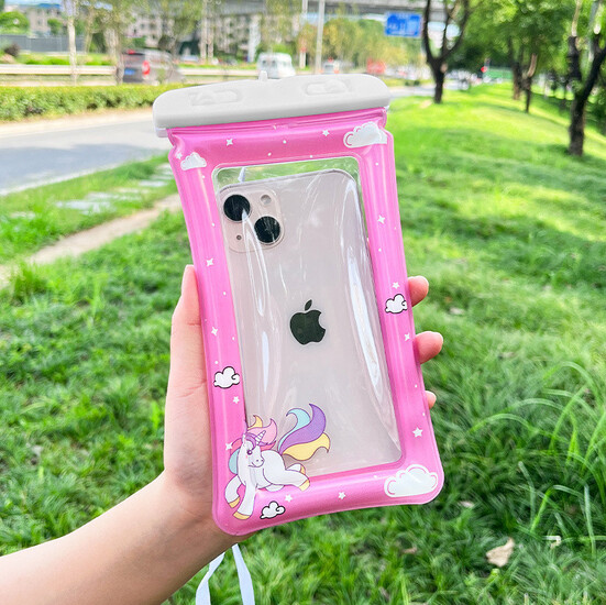 Водонепроницаемый чехол надувной 22х11 см 1 шт. Розовый