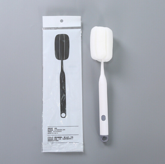 Губка с ручкой для мытья стаканов 27х5 см 1 шт. Белый