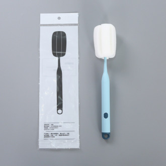 Губка с ручкой для мытья стаканов 27х5 см 1 шт. Голубой