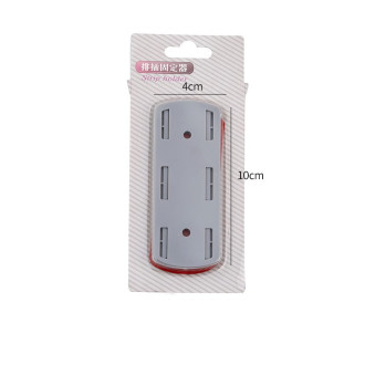 Кронштейн самоклеющийся держатель удлинителя 10х4 см 1 шт. Серый