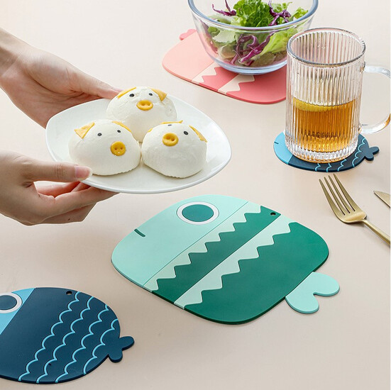 Костер підставка під гаряче Fish 11,5х9 см 1 шт. Рожевий