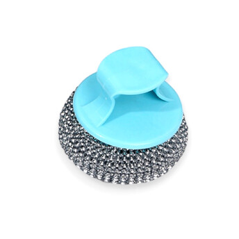 Скребок с держателем металлический 8х6 см 1 шт. Голубой