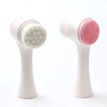 Щетка для лица 2 в 1 умывание и пилинг 13х3,5х5,5 см 1 шт. Розовая