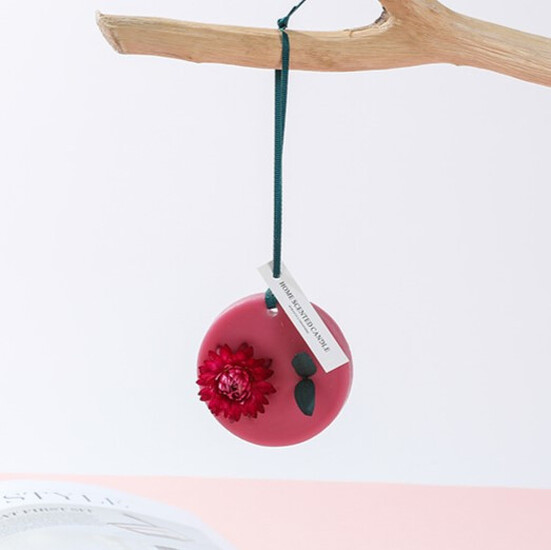 Ароматизатор восковый с сухоцветами 6 см 1 шт. Розовый