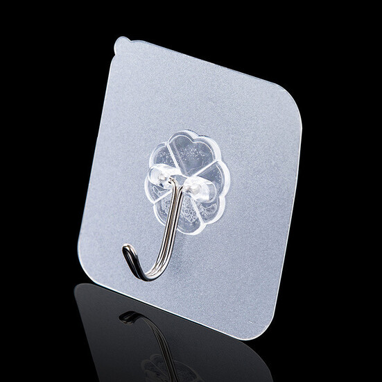 Крючок Универсальный метал 1,5 мм ПВХ 6х6 см 6 шт. Прозрачный