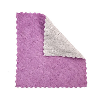 Салфетка из микрофибры двусторонняя 23х23 см 1 шт. Сиренево-серая