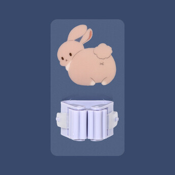 Настенный держатель Кролик для уборочного инвентаря 13х6,5х5 см 1 шт. Синий