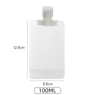 Дорожный флакон многоразовая емкость для косметики на 100 мл 1 шт. Прозрачный