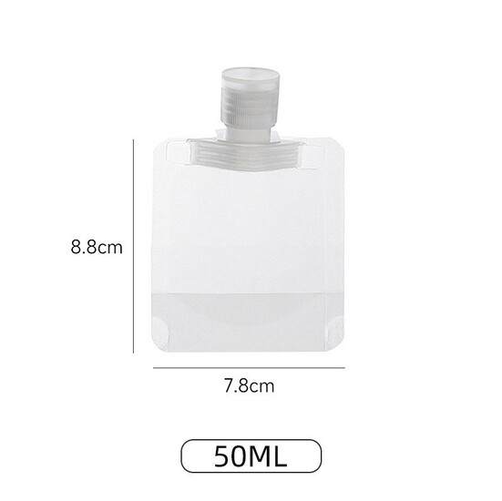 Дорожный флакон многоразовая емкость для косметики на 50 мл 1 шт. Прозрачный