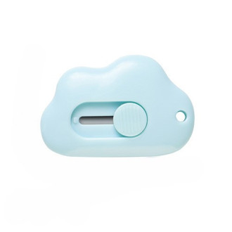 Нож канцелярский автоматический Тучка 57х38 мм 1 шт. Голубой