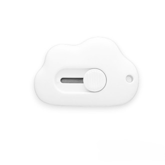 Нож канцелярский автоматический Тучка 57х38 мм 1 шт. Белый