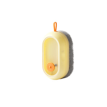 Губка с дозатором моющего средства 12х7х5 см 1 шт. Желтый