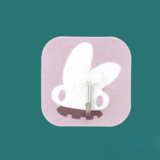 Крючок Заяц ПВХ+метал 7,5х7,5 см 1 шт. Розовый