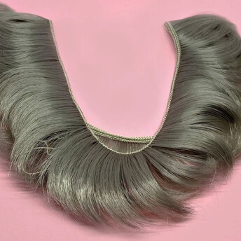 Волосы для кукол короткие Пепельный (№ 19) длина 5 см