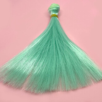 Волосы для кукол термостойкие прямые Бирюза (№30) длина 20 см