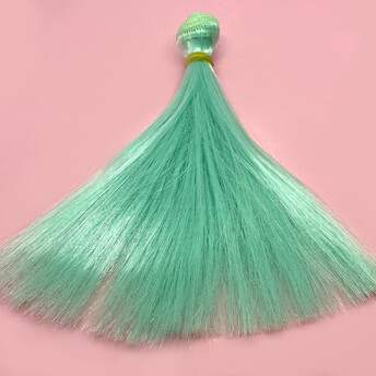 Волосы для кукол термостойкие прямые Бирюза (№30) длина 20 см