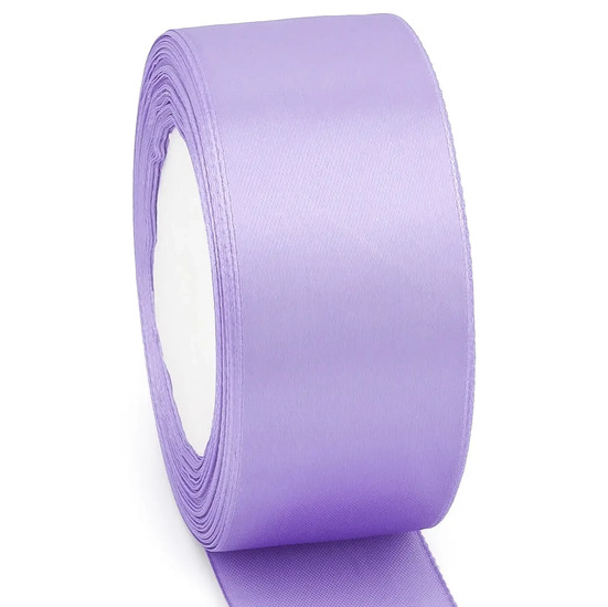 Лента атласная 4 см Сиреневый 1 рулон +-23 м
