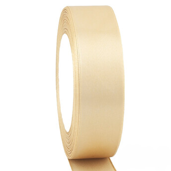 Лента атласная 2,5 см Бежевый 1 рулон +-23 м