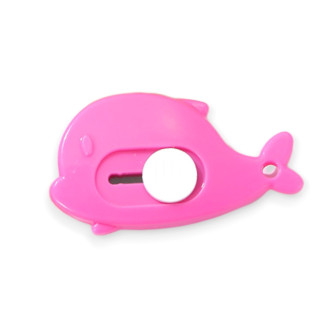 Нож канцелярский автоматический Кит 64х36 мм 1 шт. Розовый