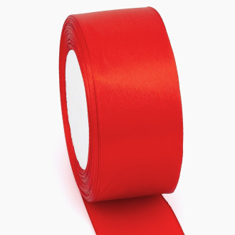 Лента атласная 5 см 1 рулон +-23 м Красный